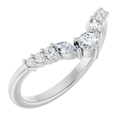 1/4 Ctw Lab-Grown Diamond Contour Band
