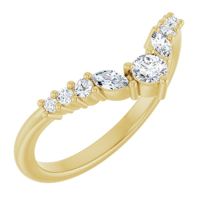 1/4 Ctw Lab-Grown Diamond Contour Band