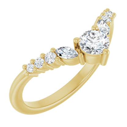 3/8 Ctw Lab-Grown Diamond Contour Band