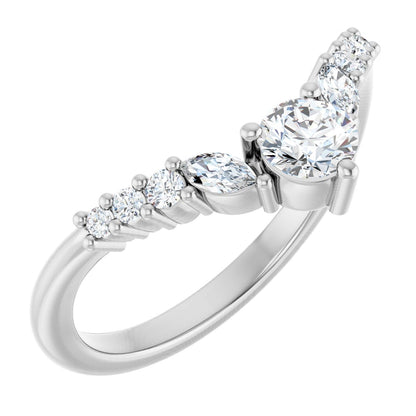 3/8 Ctw Lab-Grown Diamond Contour Band