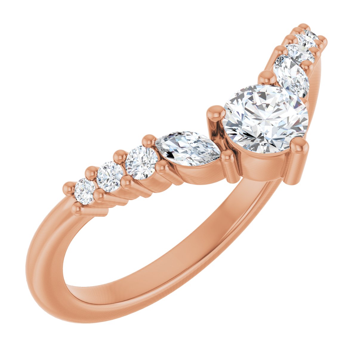 3/8 Ctw Lab-Grown Diamond Contour Band