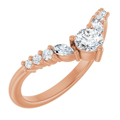 3/8 Ctw Lab-Grown Diamond Contour Band