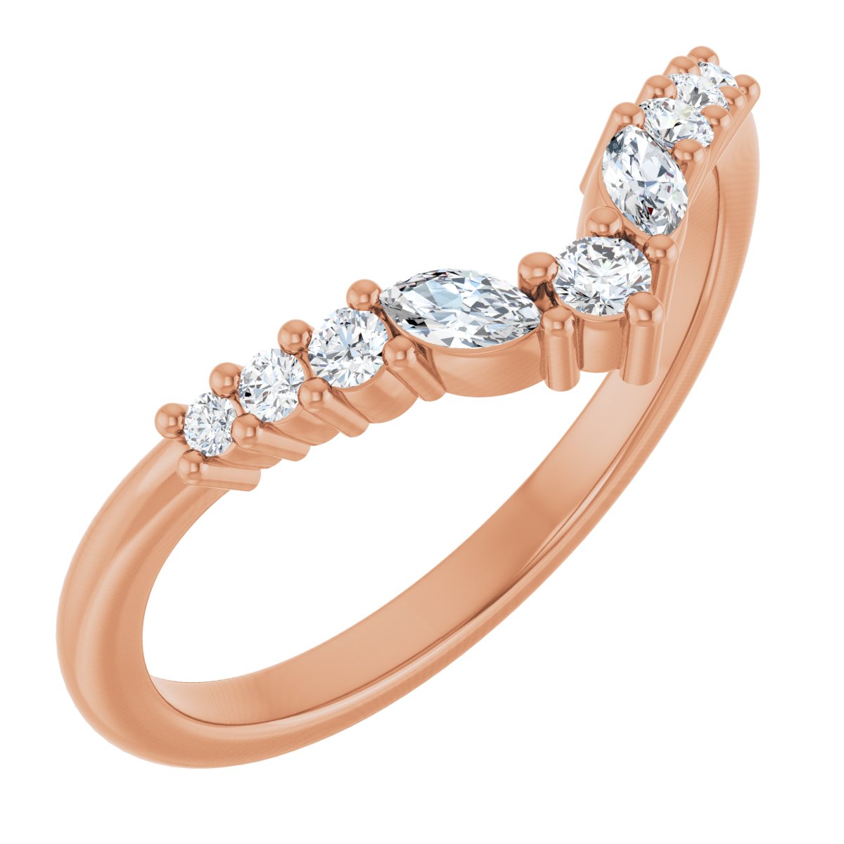 1/5 Ctw Lab-Grown Diamond Contour Band