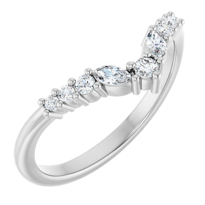 1/5 Ctw Lab-Grown Diamond Contour Band