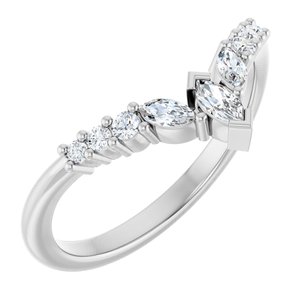 1/4 Ctw Marquise Lab-Grown Diamond Contour Band