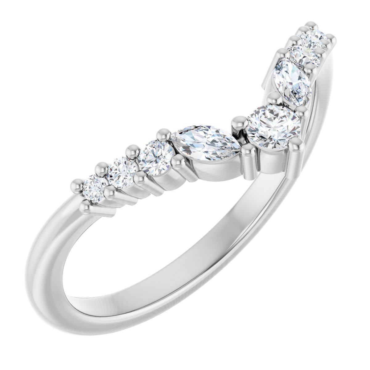 1/4 Ctw Lab-Grown Diamond Contour Band