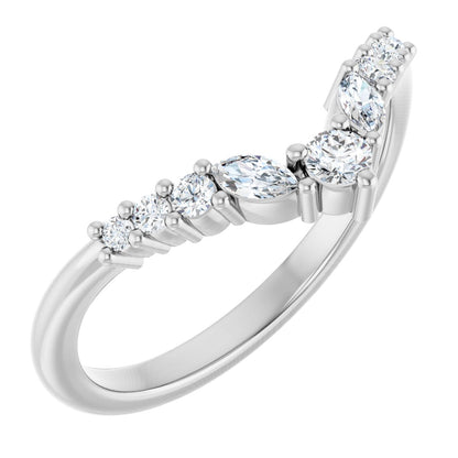 1/4 Ctw Lab-Grown Diamond Contour Band