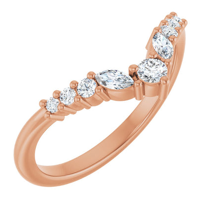 1/4 Ctw Lab-Grown Diamond Contour Band