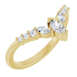 1/3 Ctw Marquise Lab-Grown Diamond Contour Band