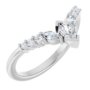 1/3 Ctw Marquise Lab-Grown Diamond Contour Band