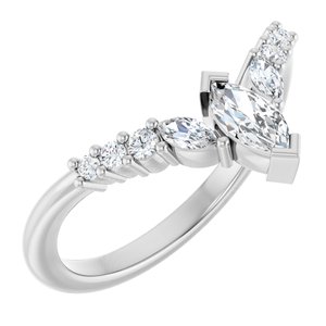 3/8 Ctw Marquise Lab-Grown Diamond Contour Band
