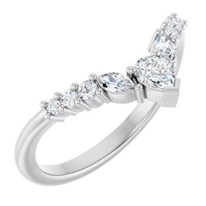 1/3 Ctw Pear Lab-Grown Diamond Contour Band