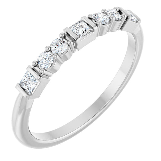 1/4 Ctw Lab-Grown Diamond Stackable Ring - White Gold
