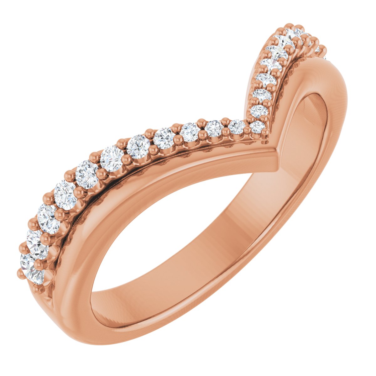 1/3 Ctw Lab-Grown Diamond Contour Band