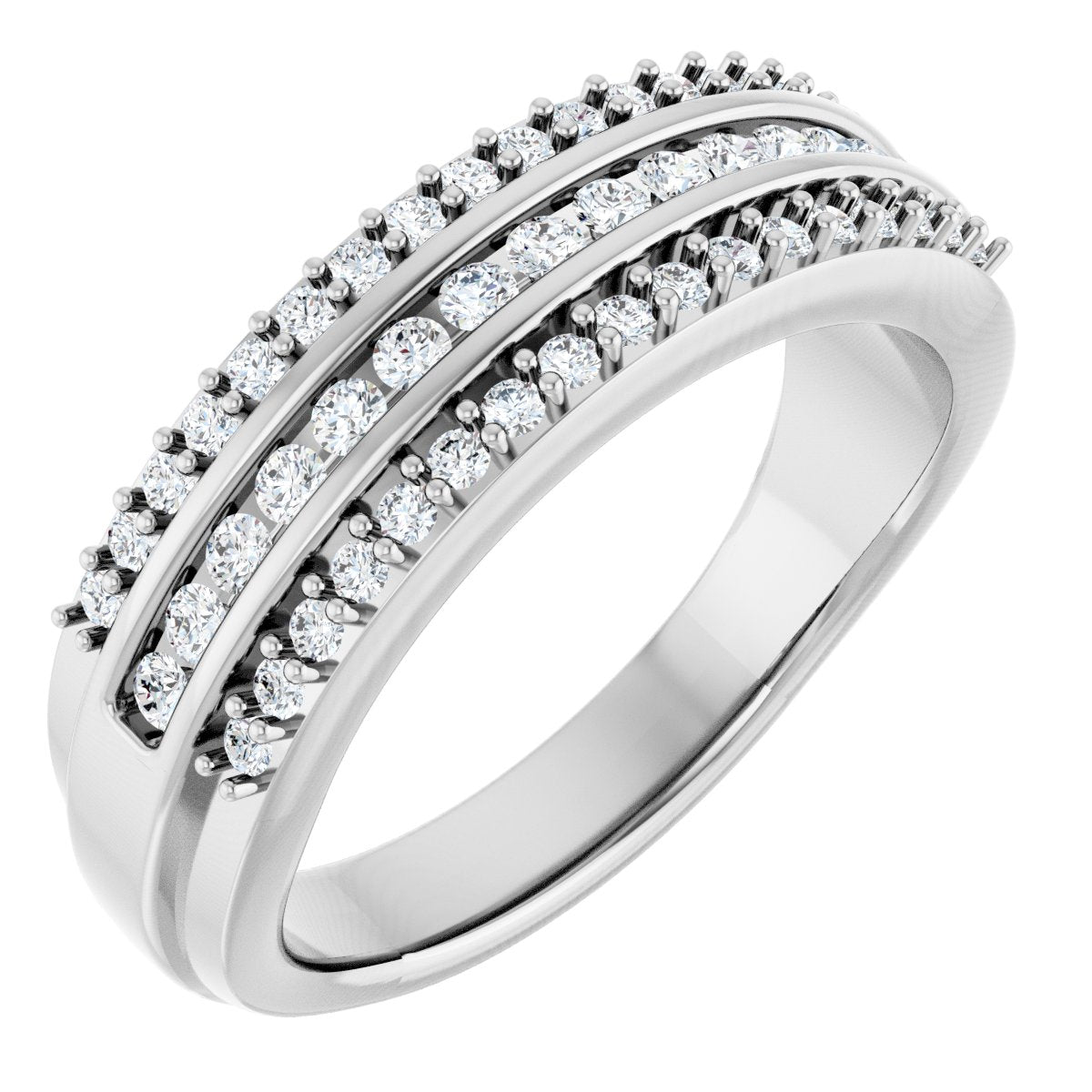1/2 Ctw Lab-Grown Diamond Anniversary Band - White Gold - Lab Grown Diamond
