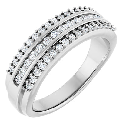 1/2 Ctw Lab-Grown Diamond Anniversary Band - White Gold - Lab Grown Diamond