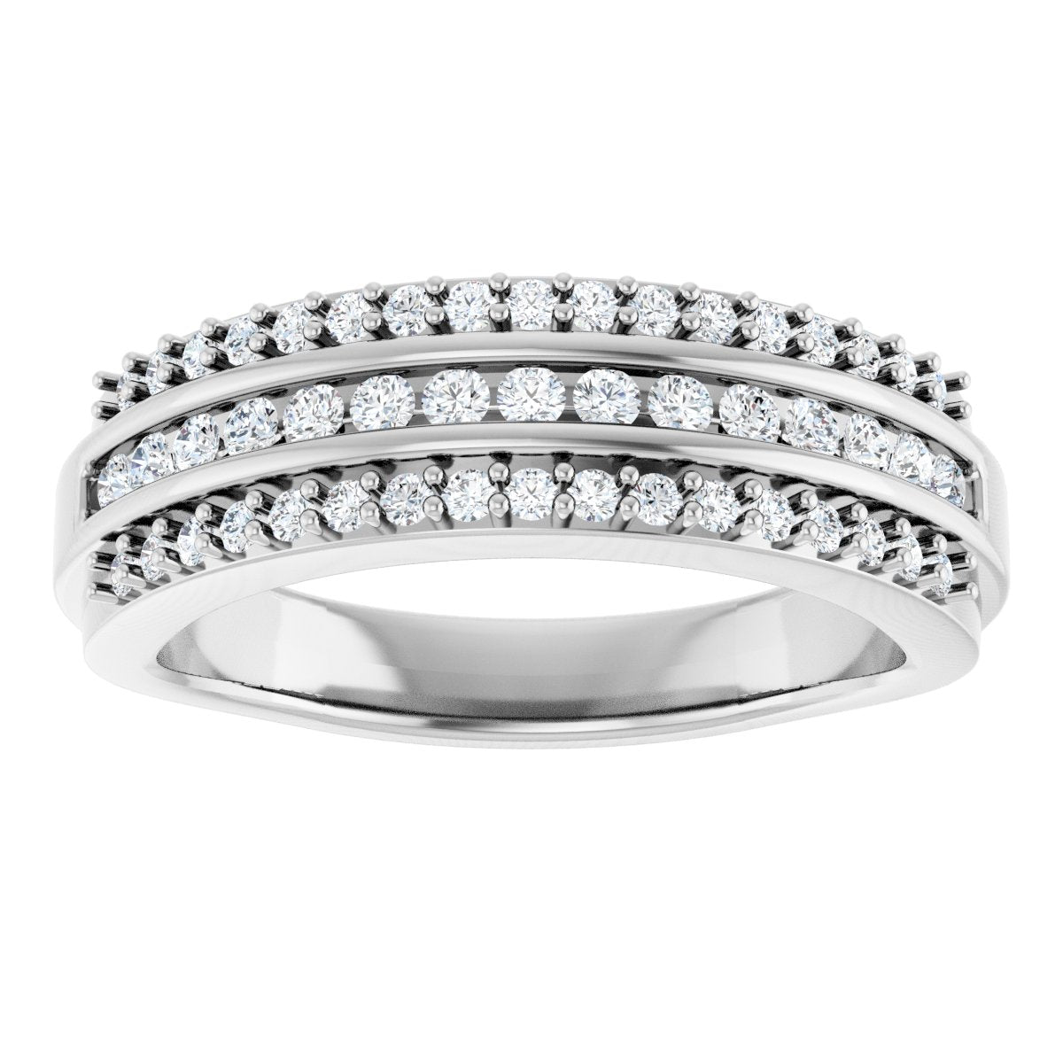 1/2 Ctw Lab-Grown Diamond Anniversary Band - White Gold - Lab Grown Diamond