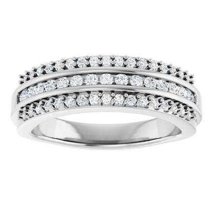 1/2 Ctw Lab-Grown Diamond Anniversary Band - White Gold - Lab Grown Diamond