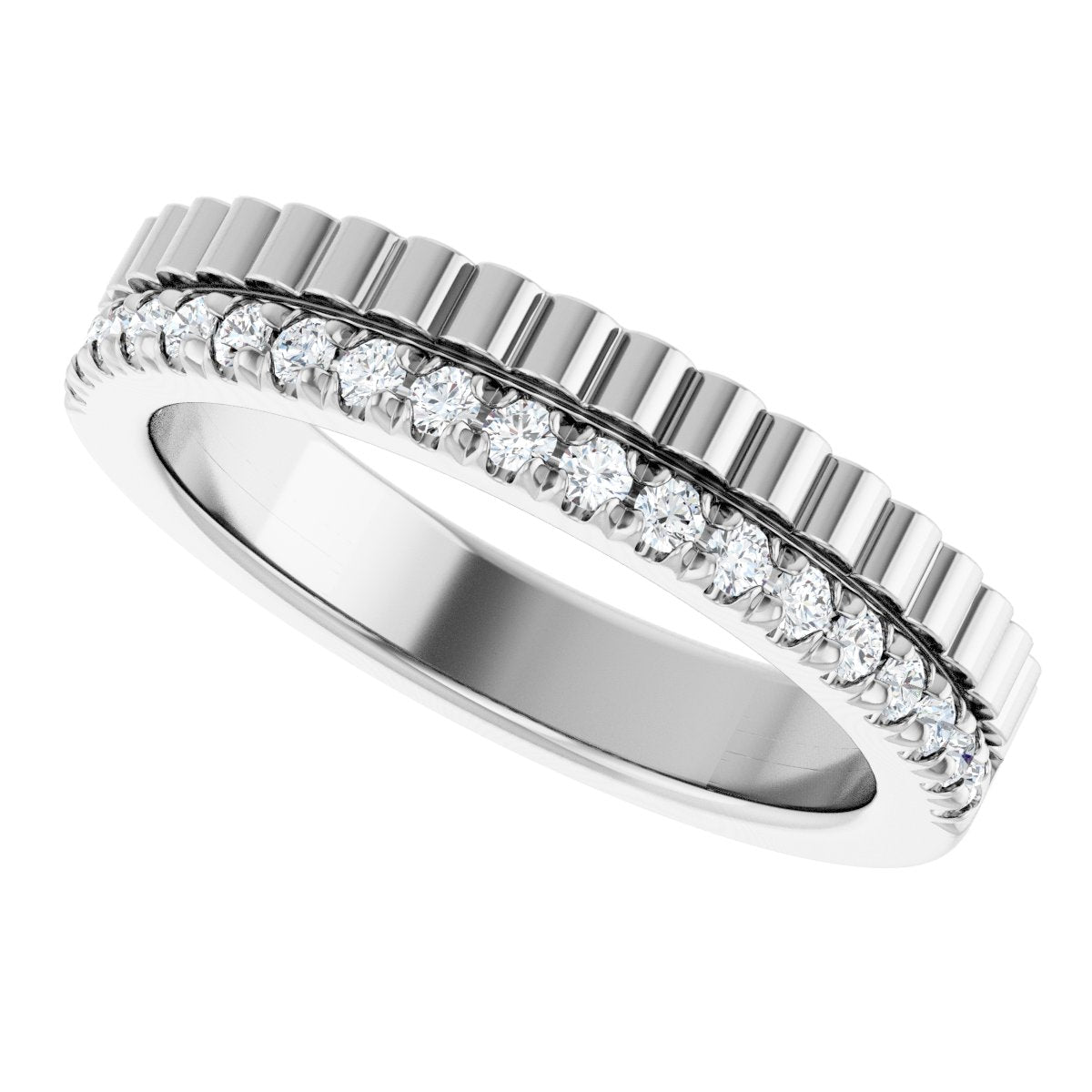 1/4 Ctw Lab-Grown Diamond Anniversary Band - White Gold - Lab Grown Diamond