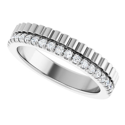 1/4 Ctw Lab-Grown Diamond Anniversary Band - White Gold - Lab Grown Diamond