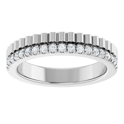 1/4 Ctw Lab-Grown Diamond Anniversary Band - White Gold - Lab Grown Diamond