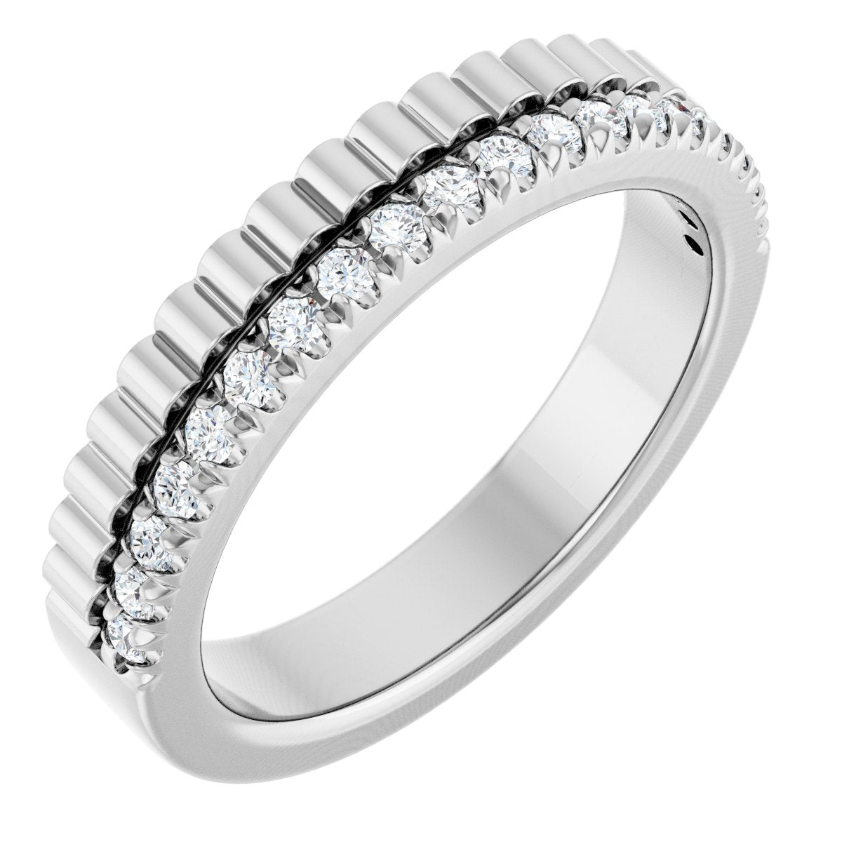 1/4 Ctw Lab-Grown Diamond Anniversary Band - White Gold - Lab Grown Diamond
