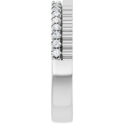 1/4 Ctw Lab-Grown Diamond Anniversary Band - White Gold - Lab Grown Diamond