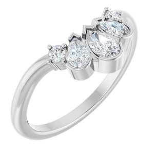 1/2 Ctw Pear Lab-Grown Diamond Contour Band