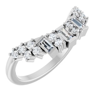 1/3 Ctw Straight Baguette Lab-Grown Diamond Contour Band