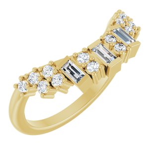 1/3 Ctw Straight Baguette Lab-Grown Diamond Contour Band
