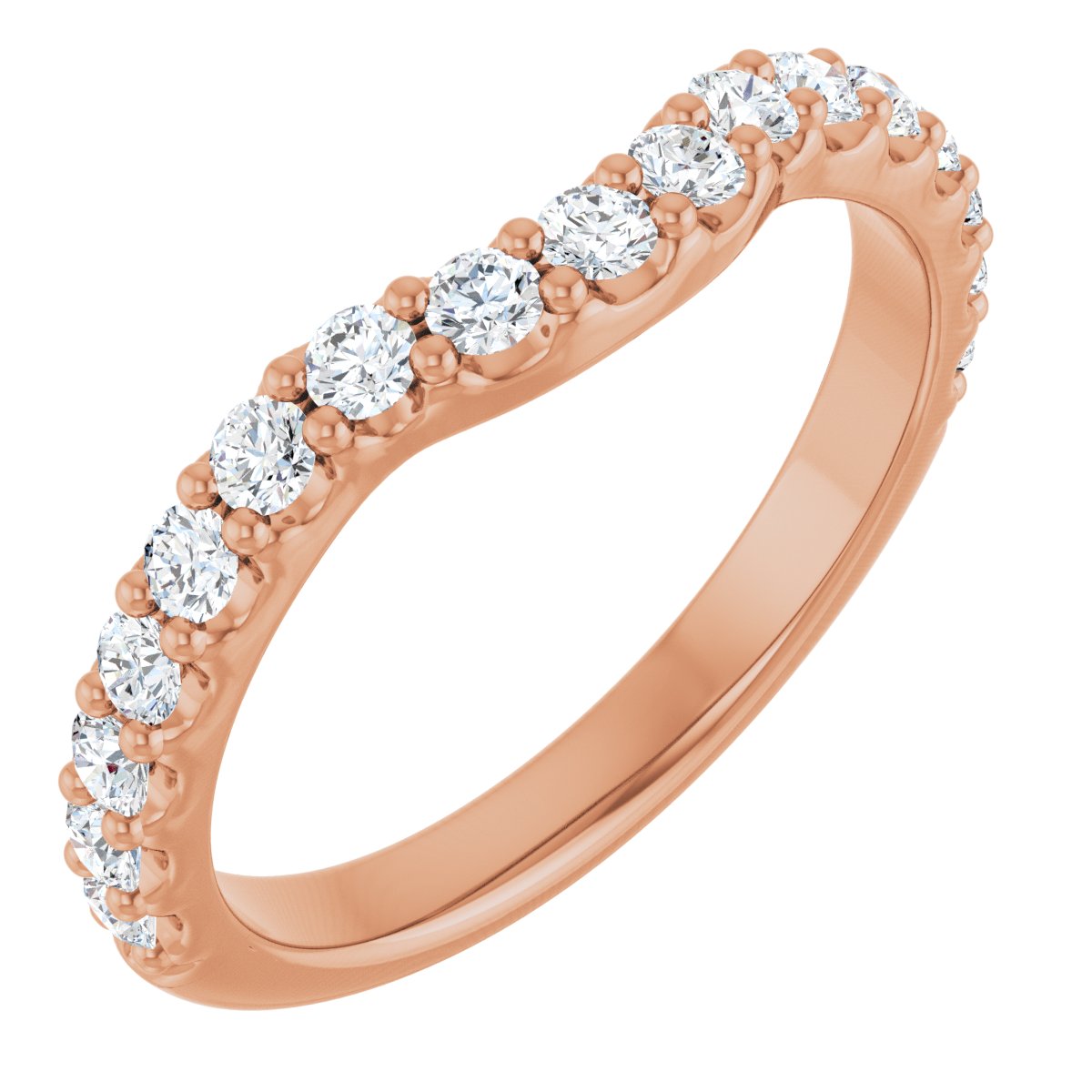 1/2 Ctw Lab-Grown Diamond Contour Band
