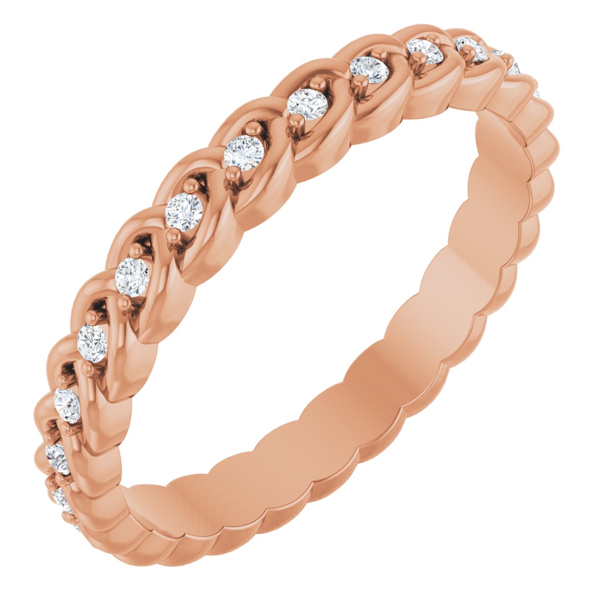 1/5 Ctw Lab-Grown Diamond Rope Band