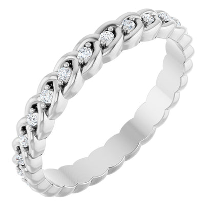 1/5 Ctw Lab-Grown Diamond Rope Band