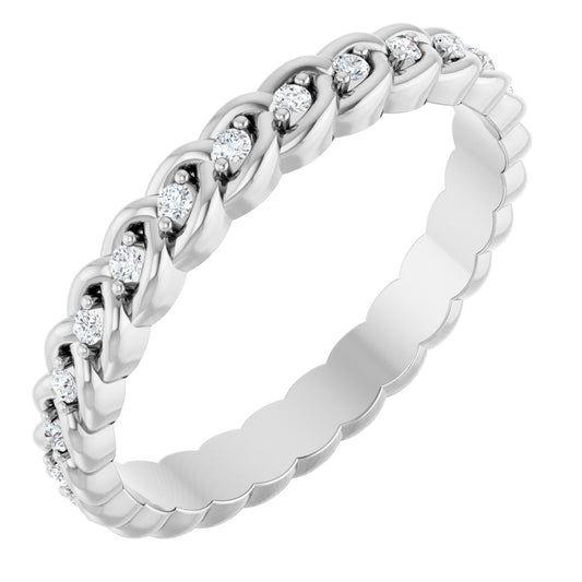 1/5 Ctw Lab-Grown Diamond Rope Band
