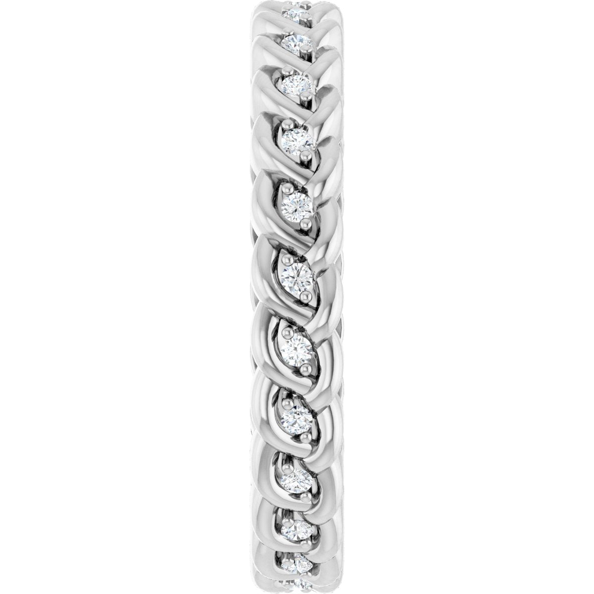 1/10 Ctw Lab-Grown Diamond Rope Band - White Gold - Lab Grown Diamond