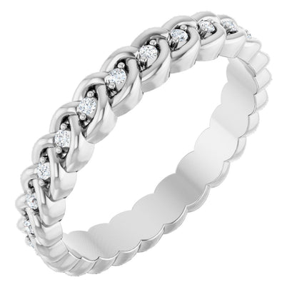 1/10 Ctw Lab-Grown Diamond Rope Band