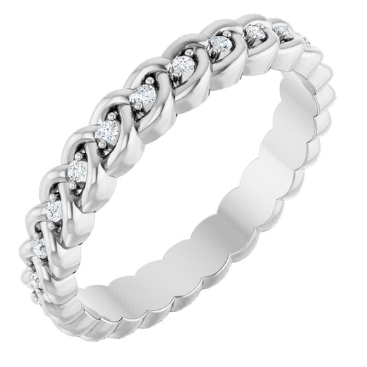 1/10 Ctw Lab-Grown Diamond Rope Band