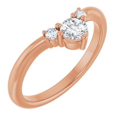 1/3 Ctw Lab-Grown Diamond Contour Band