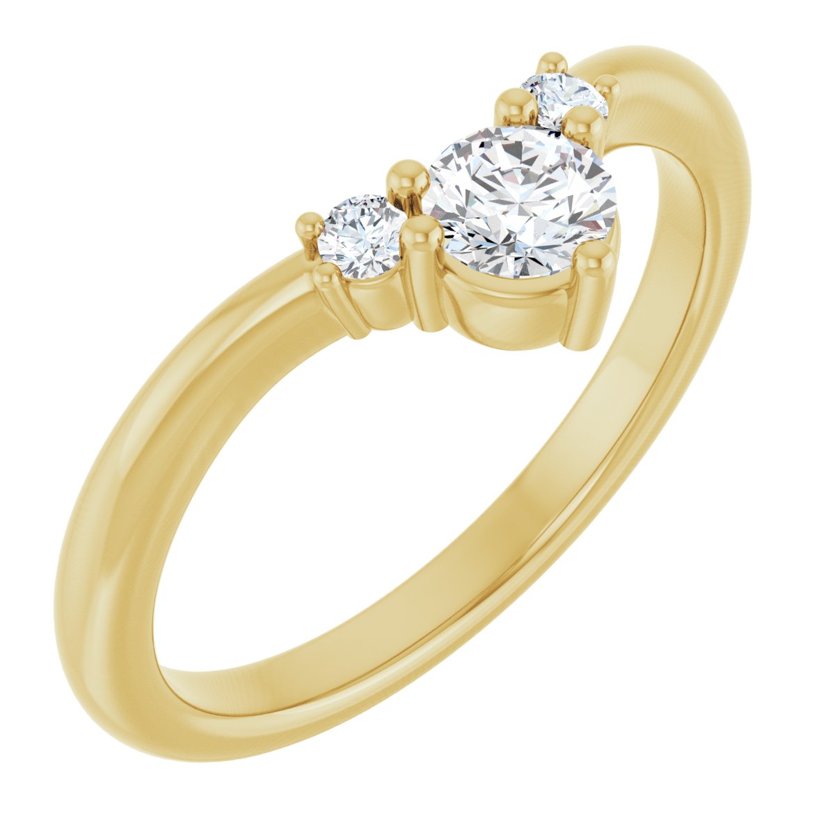 1/3 Ctw Lab-Grown Diamond Contour Band