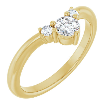1/3 Ctw Lab-Grown Diamond Contour Band