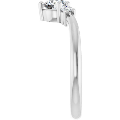 5/8 Ctw Lab-Grown Diamond Contour Band - White Gold - Lab Grown Diamond
