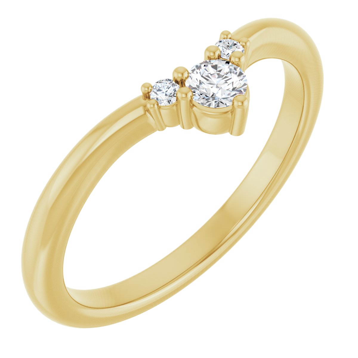 1/8 Ctw Lab-Grown Diamond Contour Band