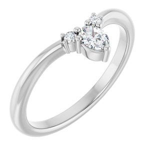 1/5 Ctw Oval Lab-Grown Diamond Contour Band