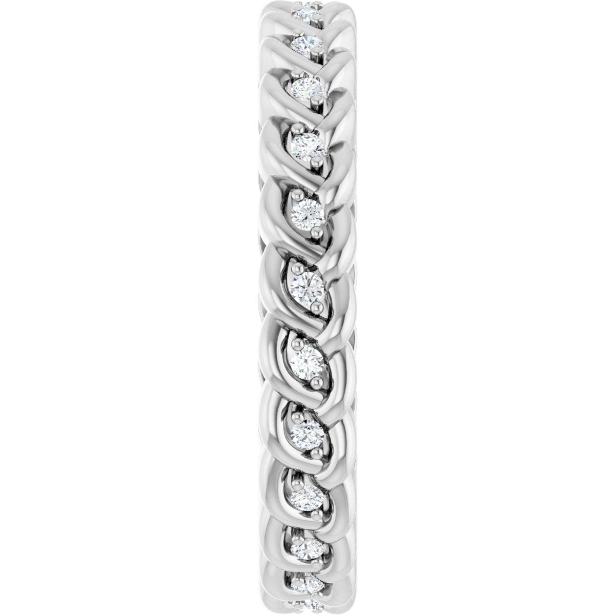 1/10 Ctw Lab-Grown Diamond Rope Band - White Gold - Lab Grown Diamond