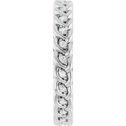 1/10 Ctw Lab-Grown Diamond Rope Band - White Gold - Lab Grown Diamond