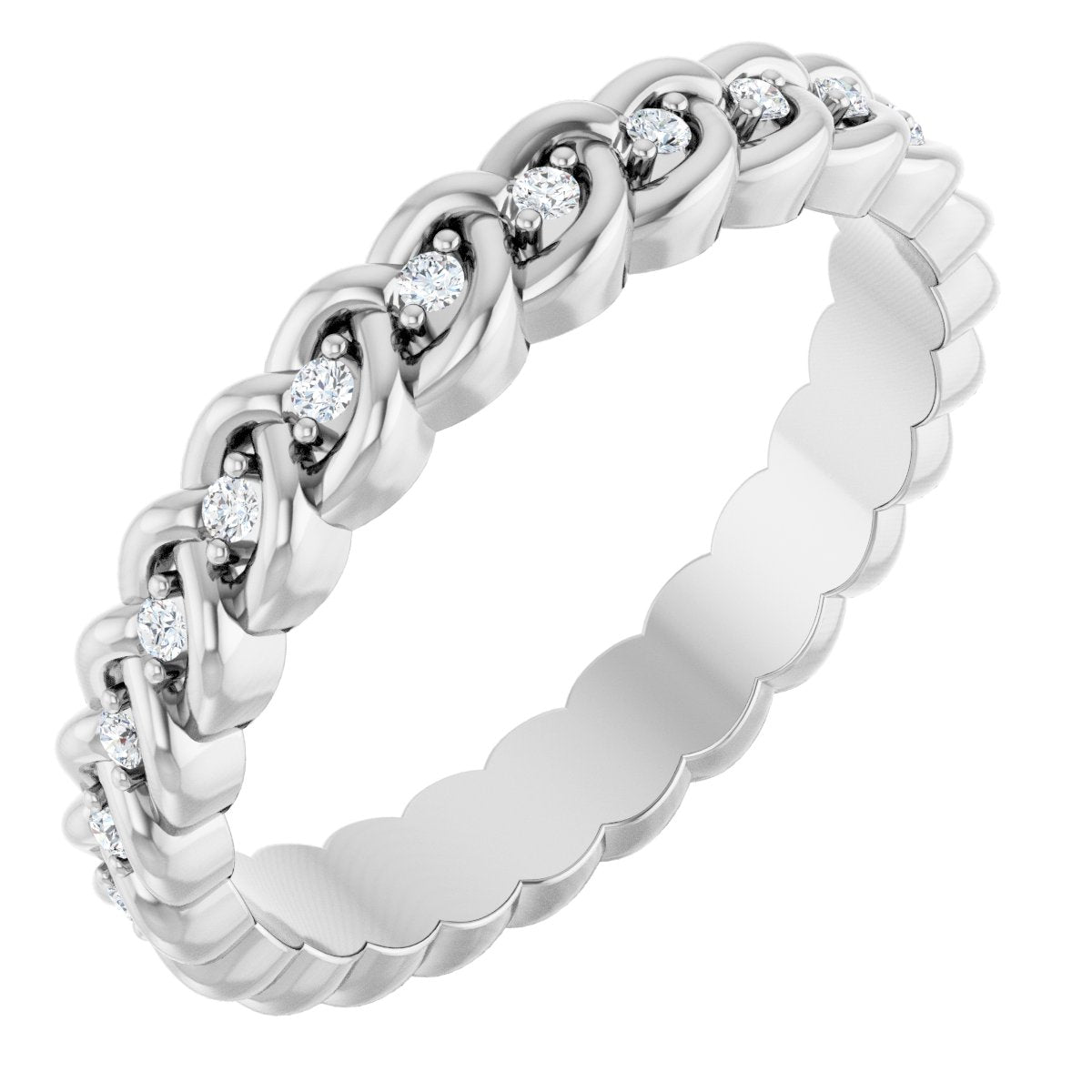 1/10 Ctw Lab-Grown Diamond Rope Band