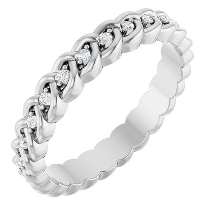 1/10 Ctw Lab-Grown Diamond Rope Band