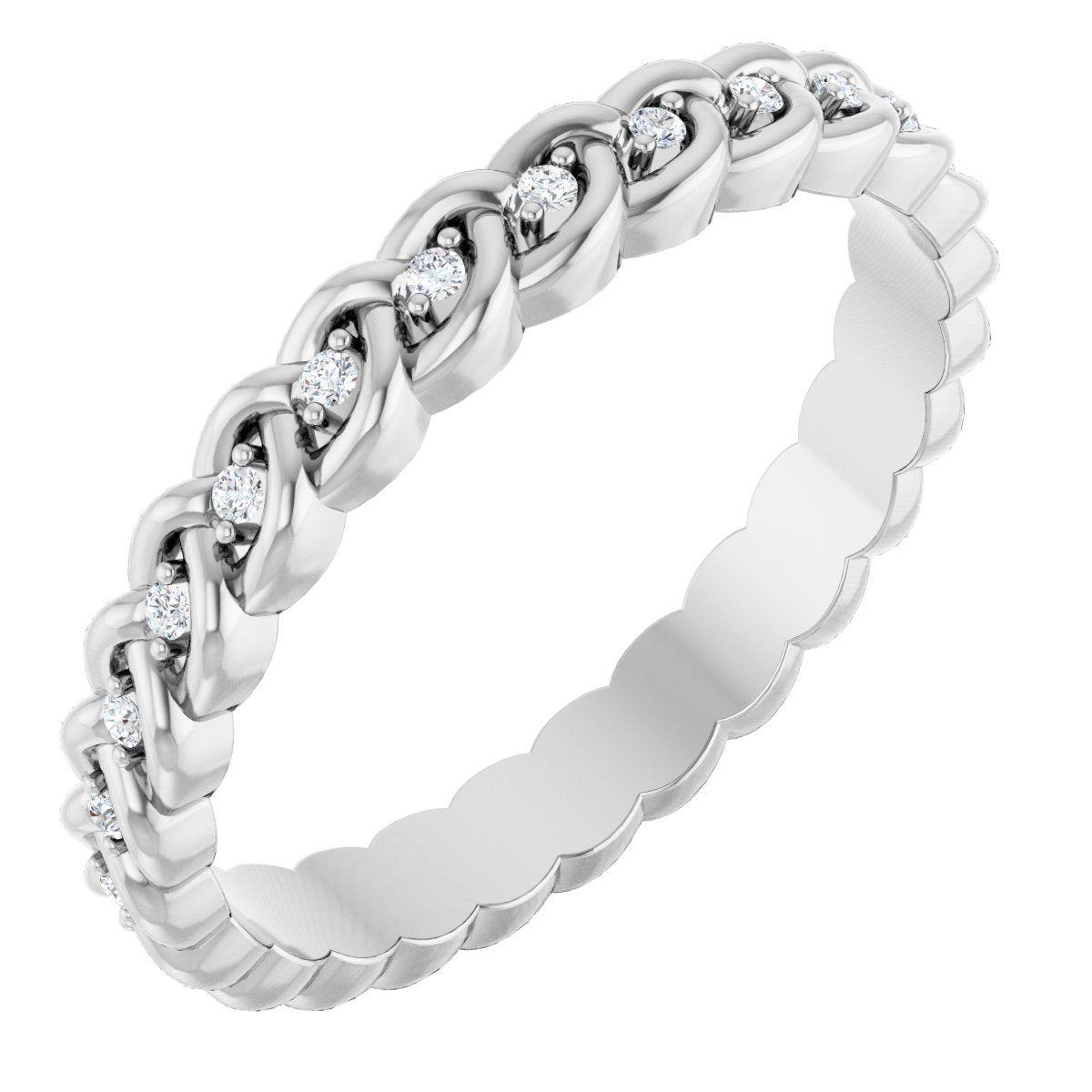 1/10 Ctw Lab-Grown Diamond Rope Band