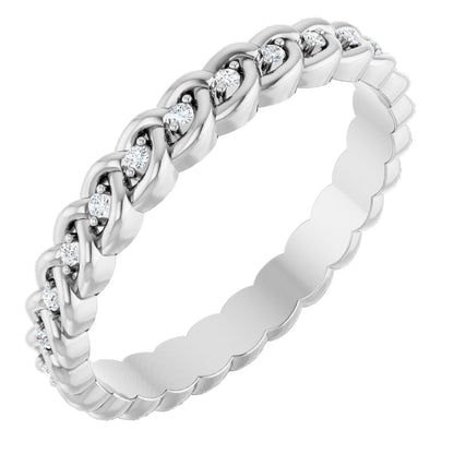 1/10 Ctw Lab-Grown Diamond Rope Band