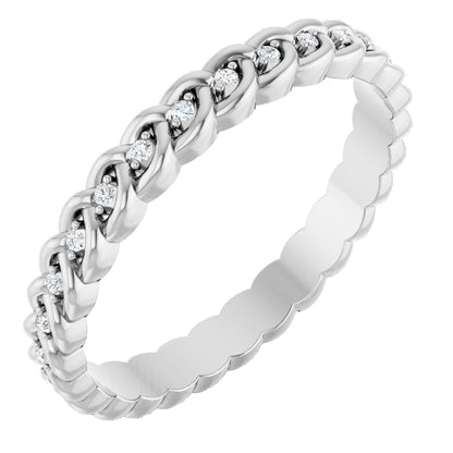 1/10 Ctw Lab-Grown Diamond Rope Band